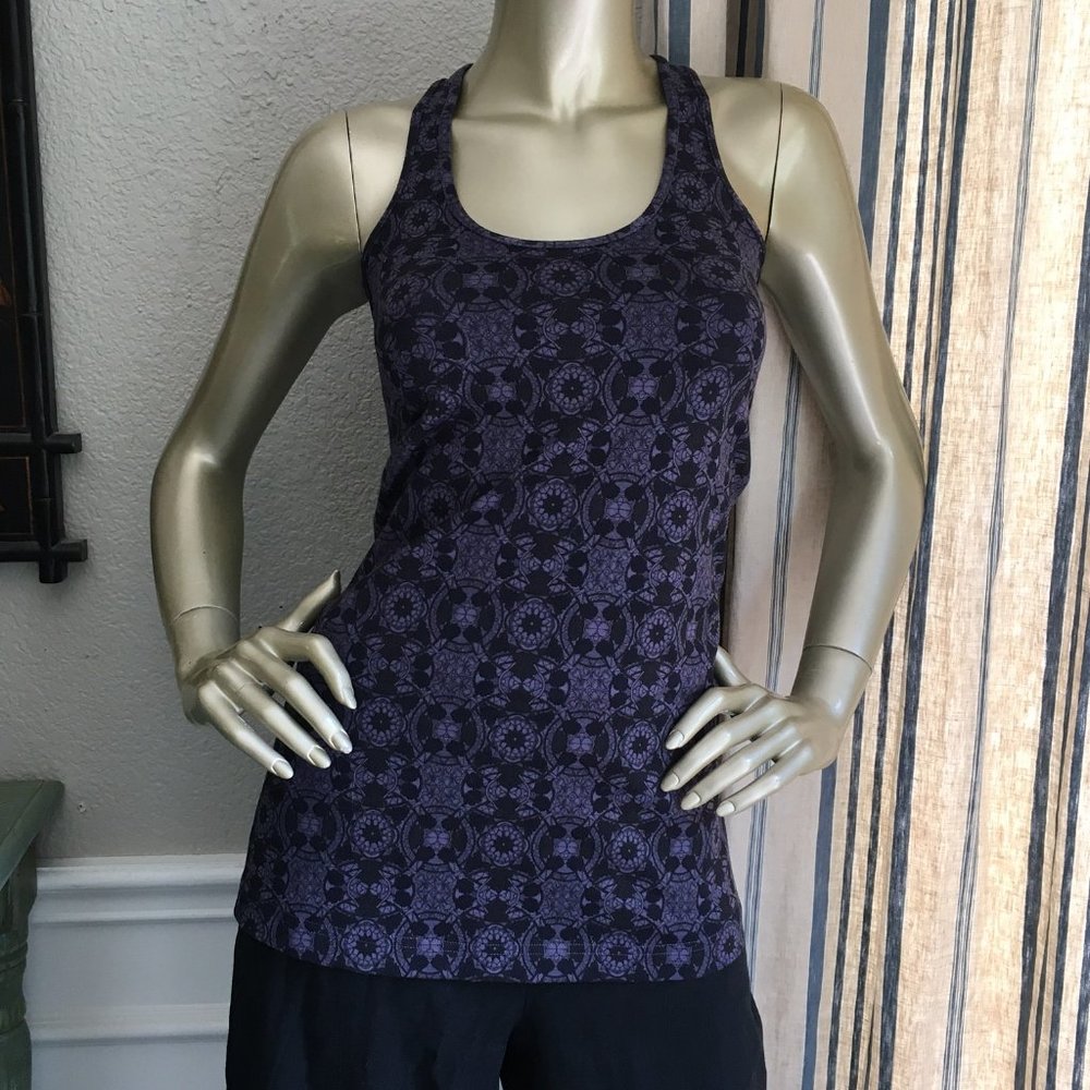 lululemon athletica Purple and Black Patterned Racerback Tank Top - Picture 5 of 7